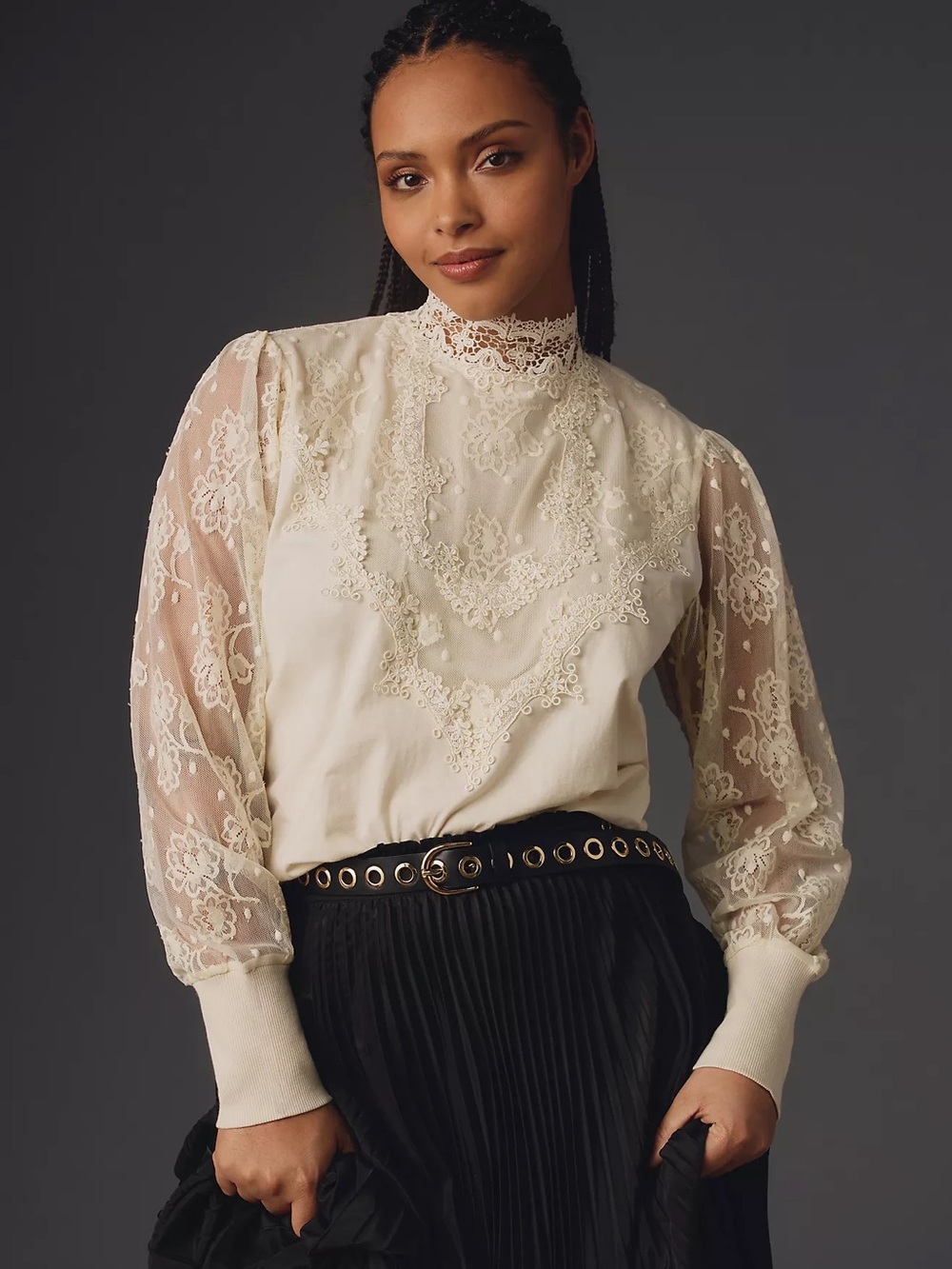 Anthropologie TINY | Oriana Long-Sleeve Lace Top
